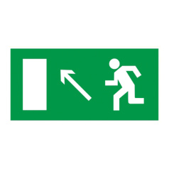 Самоклеящаяся этикетка IEK 100х50 мм, Направление к эвакуационному выходу налево вверх [YPC30-105NEV-NALVV]