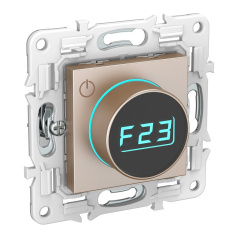 Термостат электронный SK-T01Sa IEK «SKANDY» с индикатором, песочный [SK-RT11-K98]