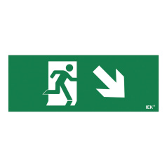 Самоклеящаяся этикетка IEK 240х90 мм, Фигура/стрелка вниз вправо [LPC10-1-24-09-FVNNAPR]