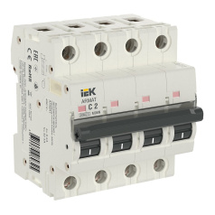 Автоматический выключатель IEK ARMAT M06N 4P C 2А [AR-M06N-4-C002]