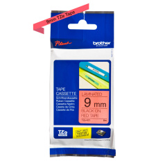 Картридж Brother TZe-421, 9 мм, черный на красном [TZe421]