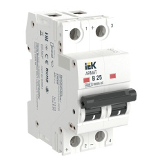 Автоматический выключатель IEK ARMAT M06N-DC 2P B 25А [AR-M06N-2-B025DC]