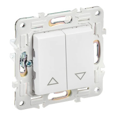 Выключатель жалюзи IEK SKANDY 10А SK-V12W арктический белый [SK-V15-0-10-K01]