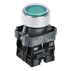 Кнопка управления IEK LA167-BAF35 Ø 22 мм, 1NO+1NC, зеленая [BBT20-BAF35-3-22-67-K06]