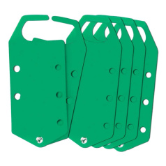 Множители замковые алюминиевые Brady под этикетку, 184х76х5 мм, зеленый, 5 шт [gws225198]