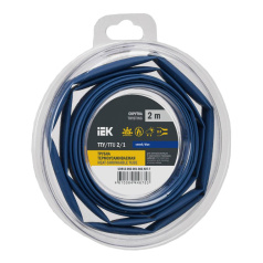 Термоусаживаемая трубка IEK ТТУ нг-LS 2/1, синяя, 2 м [UDR12-002-001-002-K07-T]