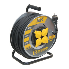 Удлинитель на катушке УК50 IEK PROFESSIONAL, 2P+PE КГ, 3х1.5 мм², 50 м [WKP16-16-04-50-44]