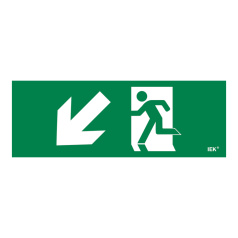 Самоклеящаяся этикетка IEK 280х100 мм, Фигура/стрелка вниз влево [LPC10-1-28-10-FVNNAL]