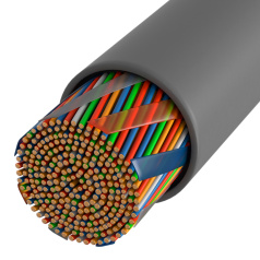 Кабель витая пара ITK U/UTP, категория 5E, 10х2х24AWG, PVC, серый [LC1-C5E10-111]