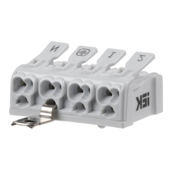 Клемма пружинная соединительная IEK КСПнз4-2L+N+PE [UKZ-B06-4P-F1-E1-10]