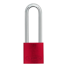 Замки алюминиевые стандартные Brady, алюминиевые дужки, 76 мм, Ø 6.5 мм, красные, 6 шт [gws814080]