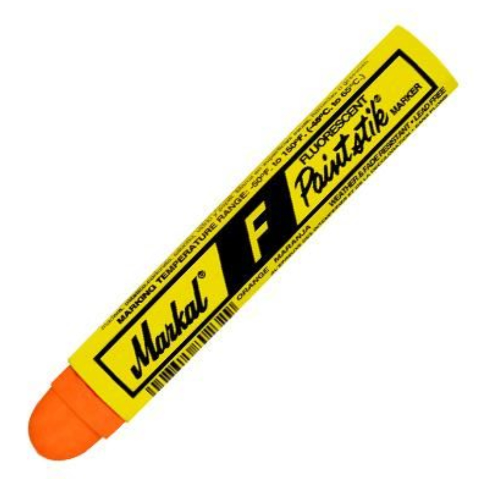 Твердый маркер-краска Markal F Paintstik, флуоресцентный оранжевый, 17 мм [82834]