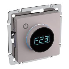 Термостат электронный ТС10-1-БрЖ IEK «BRITE» с индикатором, жемчужный [BR-RT11-K36]