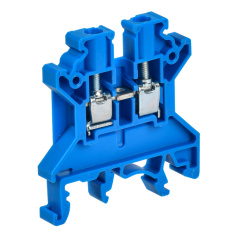 Клеммная колодка проходная IEK "ARMAFIX" CTS 4 мм², ноль, синяя [YCT10-00-K07-004]