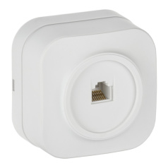 Розетка IEK GLORY компьютерная RJ45 кат. 5E РК10-ХБм белый матовый [EKH10-K01M]