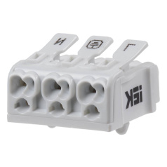 Клемма пружинная соединительная IEK КСПн3-L+N+PE [UKZ-B06-3P-F1-E0-10]