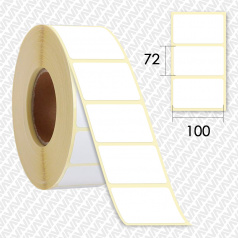 Термоэтикетки ТОП 100 х 72 мм, белые (800 шт в рулоне)