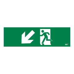 Самоклеящаяся этикетка IEK 310х90 мм, Фигура/стрелка вниз влево [LPC10-1-31-09-FVNNAL]