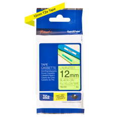 Картридж Brother TZe-C31, 12 мм, черный на флуоресцентном желтом [TZeC31]