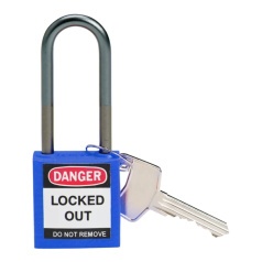 Замки нейлоновые компактные Brady, алюминиевые дужки, 50 мм, Ø 4.7 мм, синие, 6 шт [gws814134]