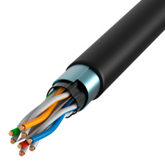 Кабель витая пара ITK F/UTP, категория 6, 4х2х23AWG, LDPE, черный [LC3-C604-339]