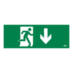 Самоклеящаяся этикетка IEK 280х100 мм, Фигура/стрелка вниз [LPC10-1-28-10-FNIZ]