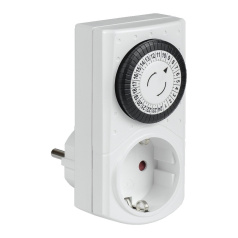 Розетка-таймер механический РТМ-1 IEK 30 мин 24 ч 48on/off 16А IP20 [ERT-20-1-16-S-30-0-20-K01]