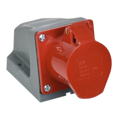 Розетка стационарная IEK ССИ-114 3Р+РЕ 16А 380-415В IP44 [PSR12-016-4]