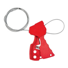 Тросовый блокиратор Brady, оцинкованный стальной трос, Ø 3.2 мм, 1.8 м, красный [gws65318]