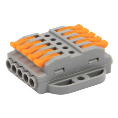 Клемма многоразовая с монтажной площадкой Rexant СМК 222-425P (4 шт) [07-6265-4]