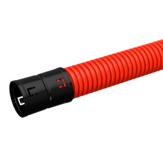 Труба гофрированная двустенная IEK ПНД Ø 63 мм, красная, 50 м [CTG12-063-K04-050-R]