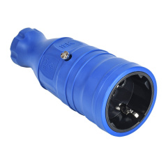 Розетка переносная IEK OMEGA РБп14-1-0м IP20 синяя [OM-KR20-16-20-P1-00-K07]