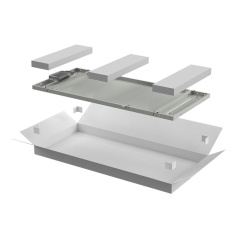 Панель задняя 600мм шкафа 38U серая ITK LINEA N [LN35-38U6X-ZM]